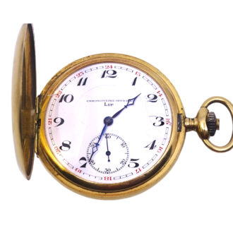 French 18K yellow gold full hunter pocket watch Circa 1920