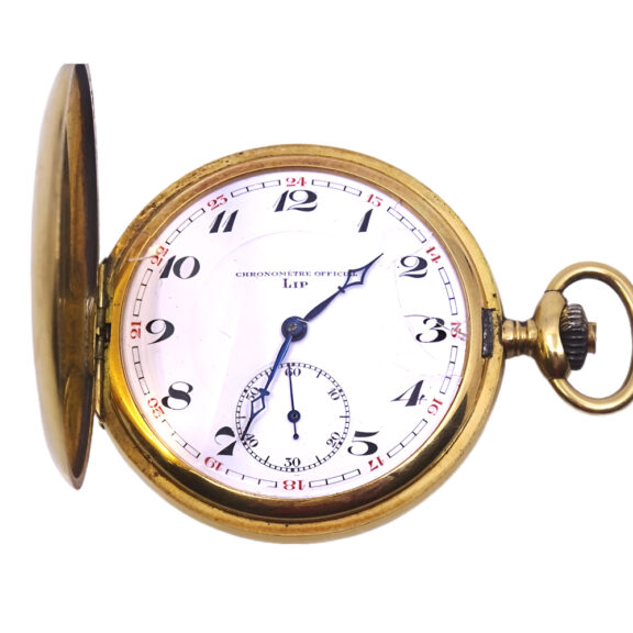 French 18K yellow gold full hunter pocket watch Circa 1920