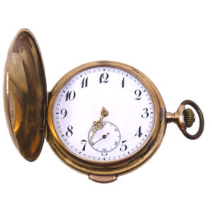 Swiss 14K gold quarter repeating pocket watch Circa 1880