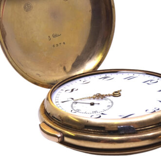 Swiss 14K gold quarter repeating pocket watch Circa 1880
