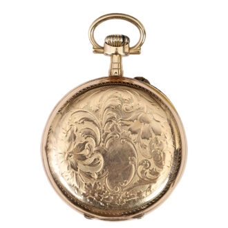 French 18K yellow gold open faced pocket watch Circa 1900