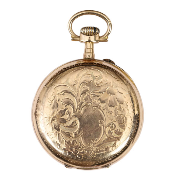 French 18K yellow gold open faced pocket watch Circa 1900 French 18K yellow gold open faced pocket watch Circa 1900
