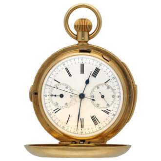 Swiss gold repeating chronograph with enamel portrait Circa 1900