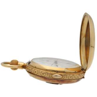 Swiss gold repeating chronograph with enamel portrait Circa 1900