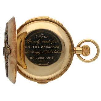 Swiss gold repeating chronograph with enamel portrait Circa 1900