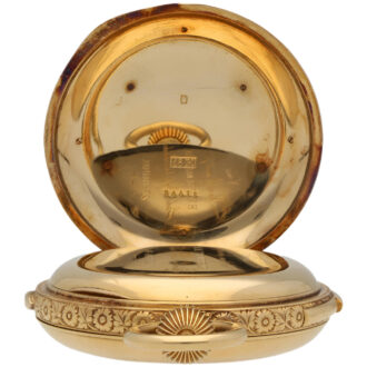 Swiss gold repeating chronograph with enamel portrait Circa 1900