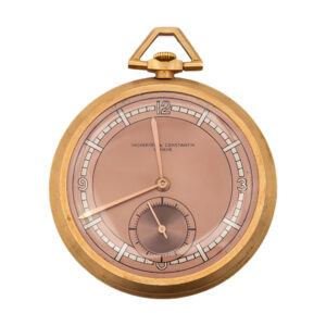 Swiss 18K yellow gold open faced pocket watch Circa 1940