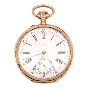 Swiss 14K yellow gold open faced pocket watch Circa 1900