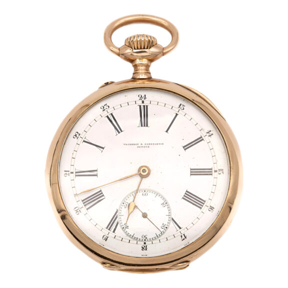 Swiss 14K yellow gold open faced pocket watch Circa 1900