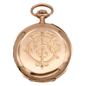 Swiss 14K yellow gold open faced pocket watch Circa 1900