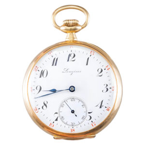 Swiss 18K yellow gold open faced pocket watch Circa 1910