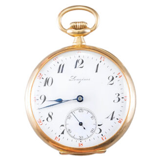 Swiss 18K yellow gold open faced pocket watch Circa 1910