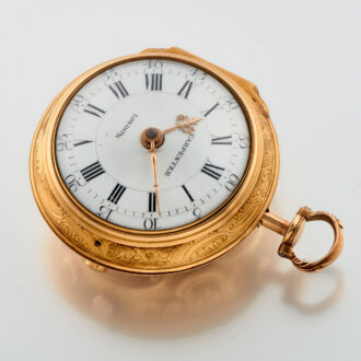 An English verge in 20 carat gold repousse pair cases circa 1776
