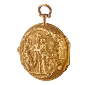 An English verge in 20 Carat gold repousse pair cases circa 1776