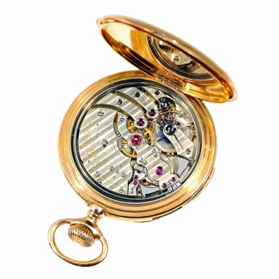 Swiss gold five minute repeating pocket watch Circa 1897 Swiss gold five minute repeating pocket watch Circa 1897