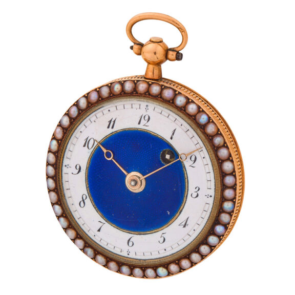 French gold, enamel and seed pearl set watch Circa 1815