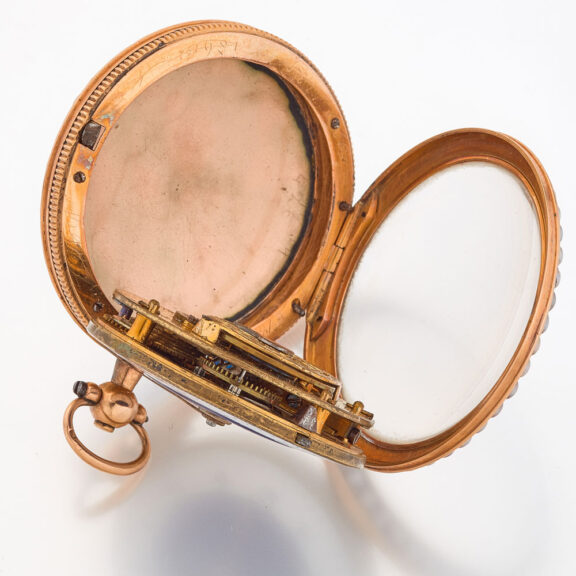 French gold, enamel and seed pearl set watch Circa 1815 French gold, enamel and seed pearl set watch Circa 1815