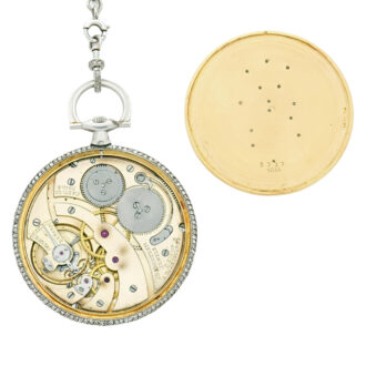 French platinum diamond and enamel pocket watch Circa 1910