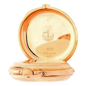 Swiss 18K yellow gold calendar pocket watch Circa 1920