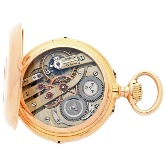 Swiss 18K yellow gold calendar pocket watch Circa 1920 Swiss 18K yellow gold calendar pocket watch Circa 1920