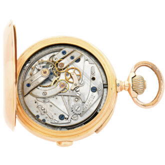 Swiss 14K gold repeating chronograph pocket watch Circa 1900