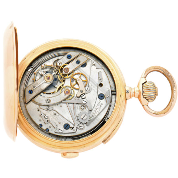 Swiss 14K gold repeating chronograph pocket watch Circa 1900 Swiss 14K gold repeating chronograph pocket watch Circa 1900