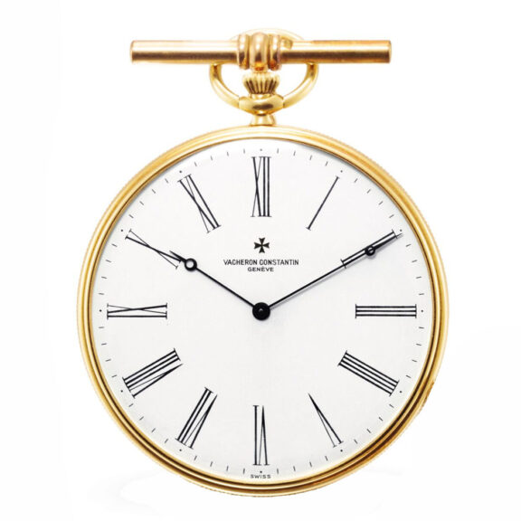 Fine Swiss gold open faced keyless lever watch Circa 1990