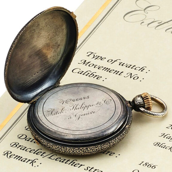 Very rare Swiss silver half hunting cased keyless watch Circa 1866 Very rare Swiss silver half hunting cased keyless watch Circa 1866