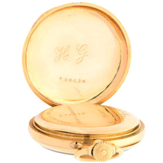 Swiss 18K yellow gold open faced pocket watch Circa 1920 Swiss 18K yellow gold open faced pocket watch Circa 1920