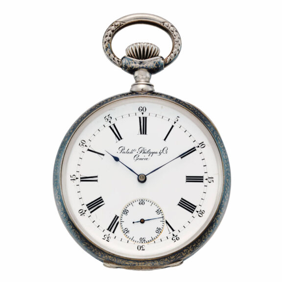 Fine Swiss silver open faced keyless watch Circa 1882 Fine Swiss silver open faced keyless watch Circa 1882