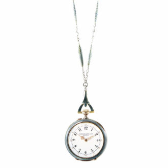Swiss gold, platinum, diamond set watch by Patek Circa 1911