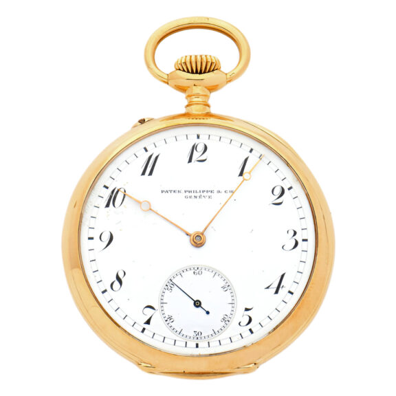 Swiss 18K yellow gold open faced pocket watch Circa 1900