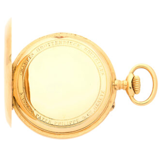 Swiss 18K yellow gold open faced pocket watch Circa 1900