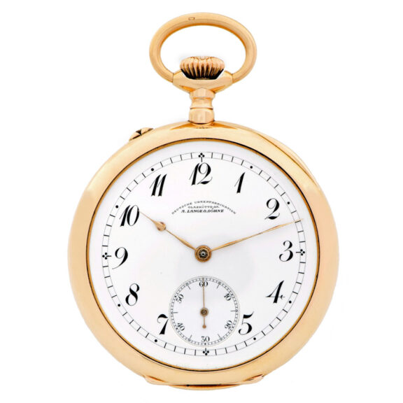 German rose gold open faced keyless lever watch Circa 1920