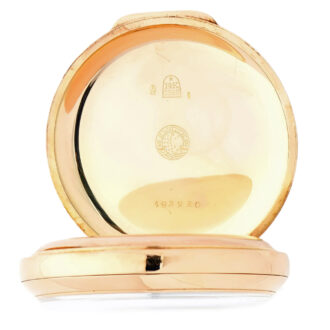 Swiss 14K gold open faced alarm pocket watch Circa 1920