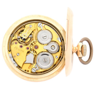 Swiss 14K gold open faced alarm pocket watch Circa 1920