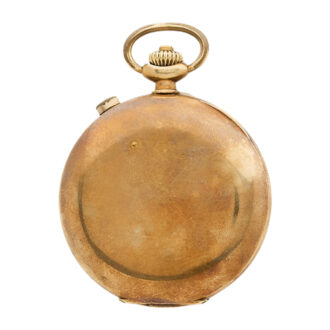 Swiss 14K gold open faced chronograph watch Circa 1930