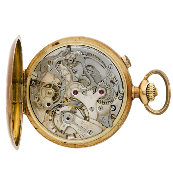Swiss 14K gold open faced chronograph watch Circa 1930 Swiss 14K gold open faced chronograph watch Circa 1930