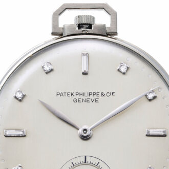 Swiss platinum and diamond set keyless watch Circa 1945 Swiss platinum and diamond set keyless watch Circa 1945