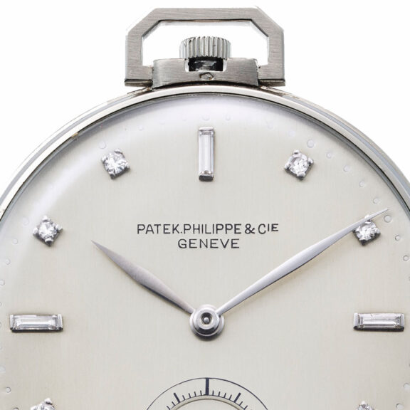 Swiss platinum and diamond set keyless watch Circa 1945 Swiss platinum and diamond set keyless watch Circa 1945