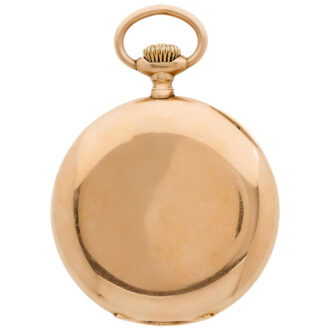 Swiss 14 carat pink gold open faced pocket watch Circa 1901