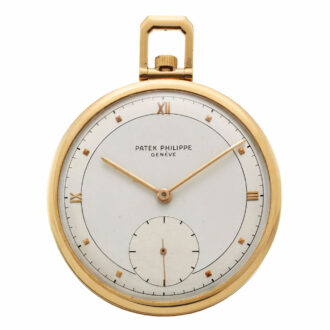 Swiss yellow gold open faced keyless lever watch Circa 1954