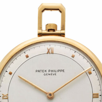 Swiss yellow gold open faced keyless lever watch Circa 1954