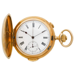 Swiss gold full hunter repeating chronograph watch Circa 1910