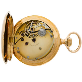 Swiss 18K yellow gold open faced pocket watch Circa 1910