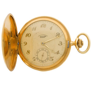 Swiss 18K yellow gold full hunter pocket watch Circa 1920