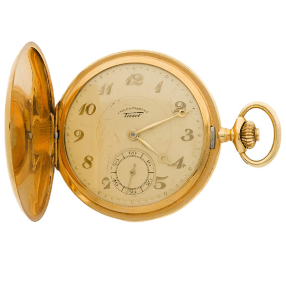 Swiss 18K yellow gold full hunter pocket watch Circa 1920