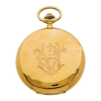 Swiss 18K yellow gold full hunter pocket watch Circa 1920