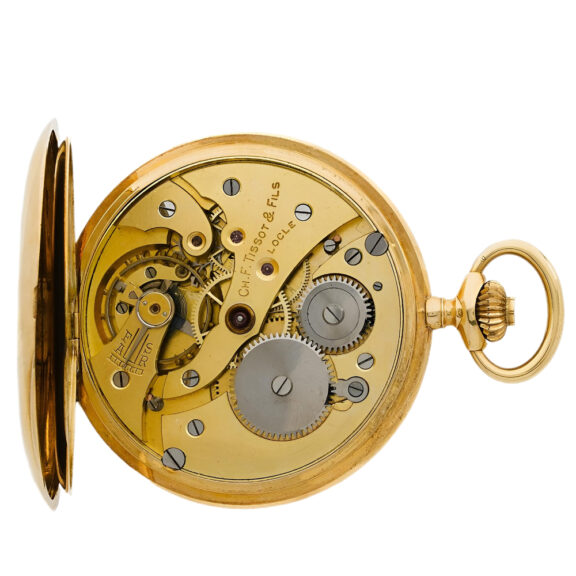 Swiss 18K yellow gold full hunter pocket watch Circa 1920 Swiss 18K yellow gold full hunter pocket watch Circa 1920