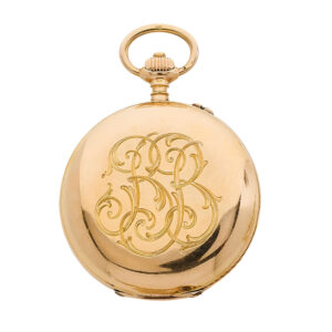 Swiss 14 carat pink gold open faced pocket watch Circa 1905